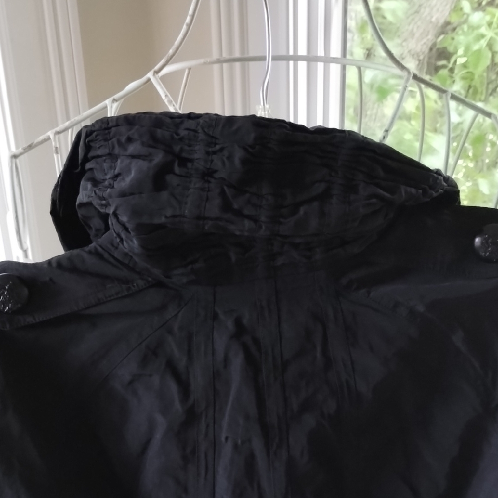 Etcetera Black Pea Coat with Standing Collar - Picture 10 of 15